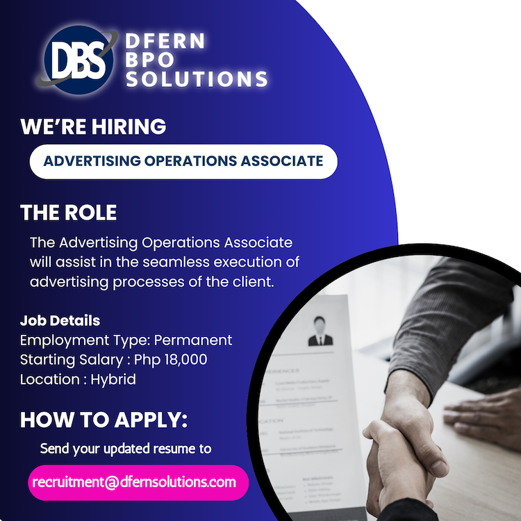 Hiring for Advertising Operations Associate